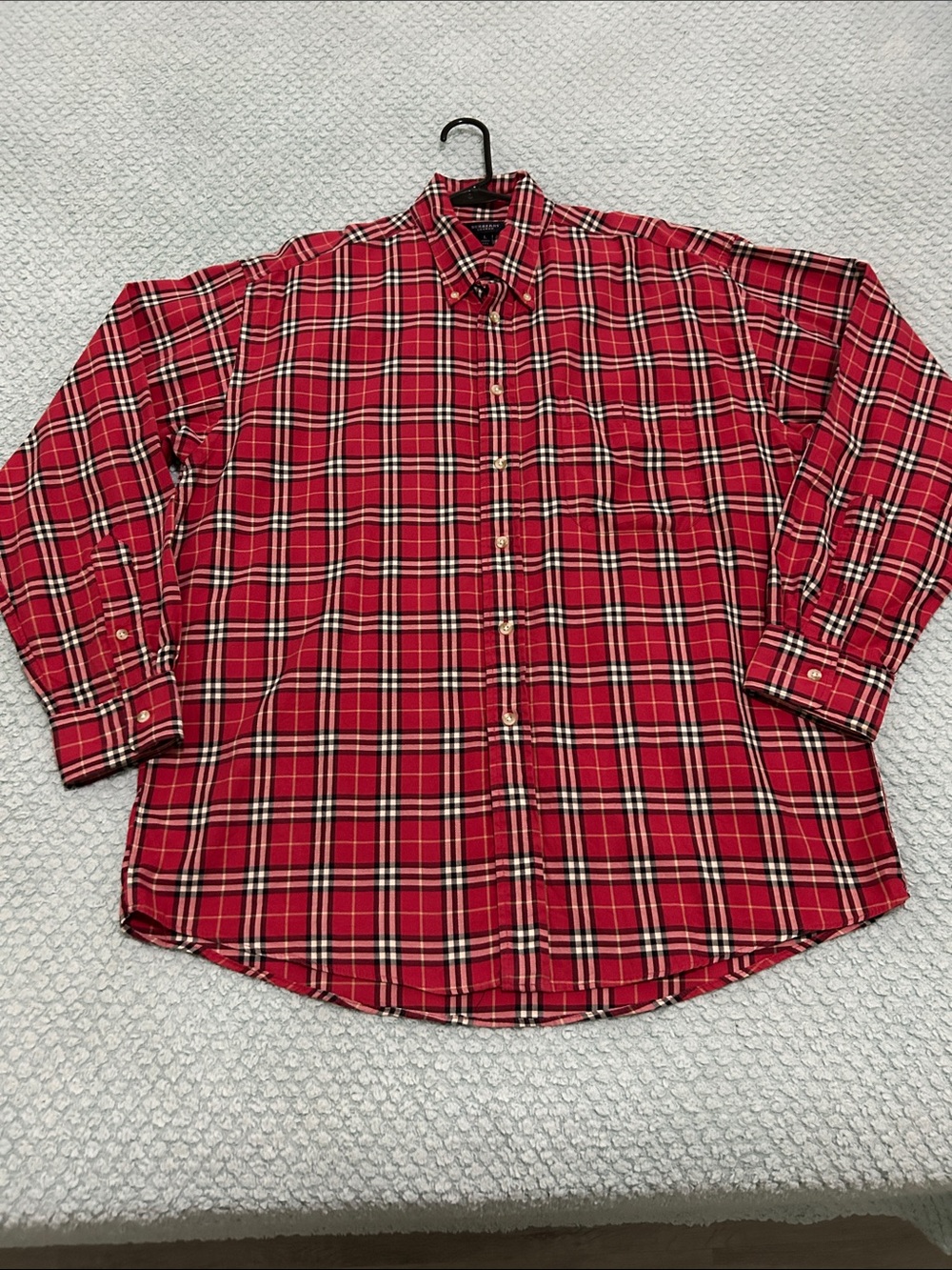 Burberry Red Plaid Button-Down Shirt